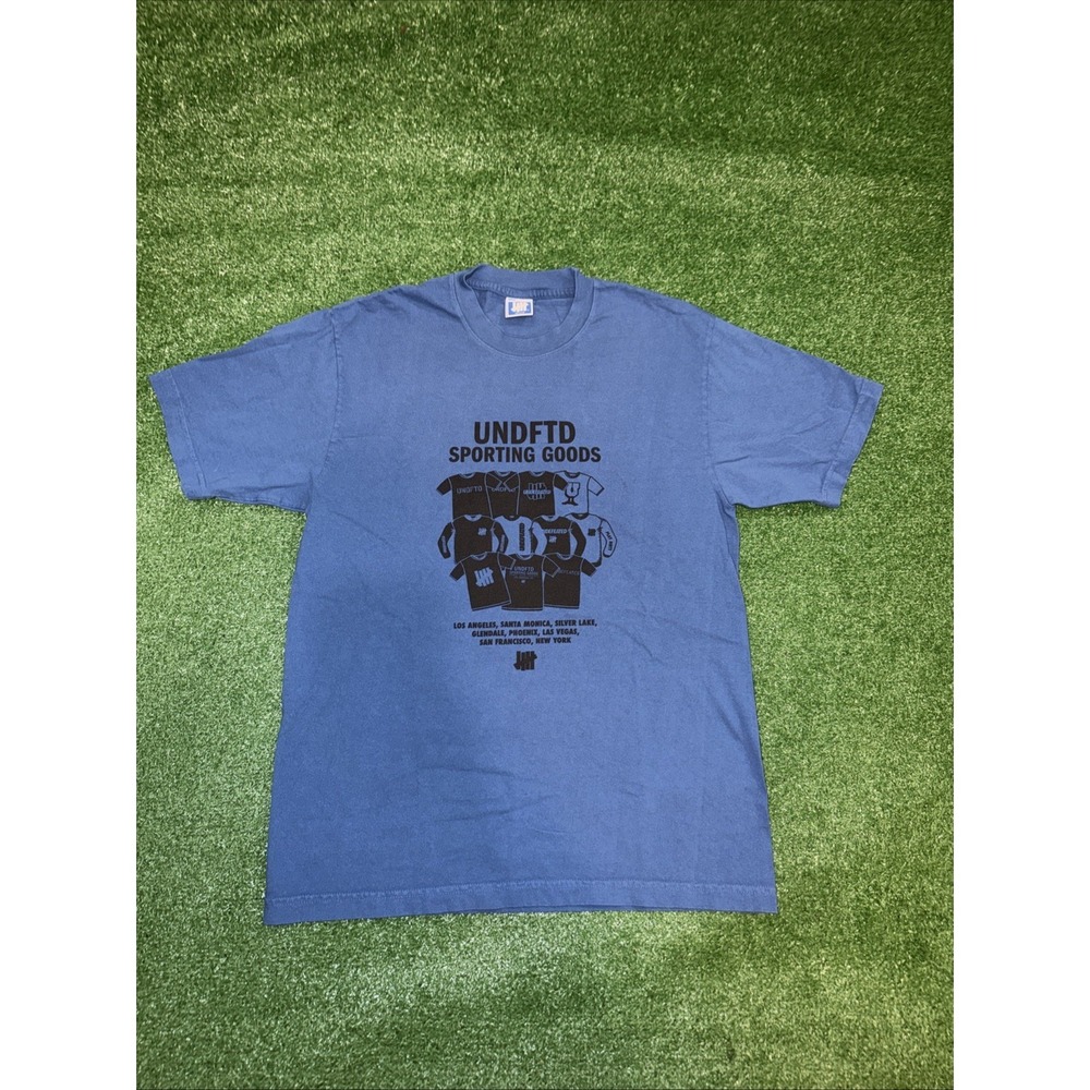 Undefeated Sporting Goods Catalog Tee T Shirt Blue Men's Size Medium